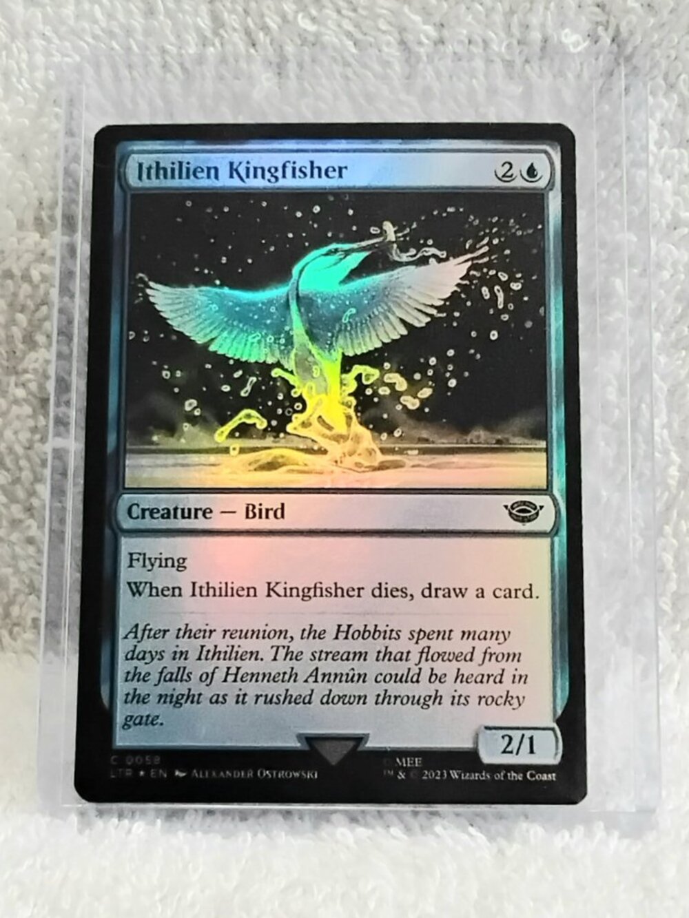 5/$20 Mint 2023 MTG Ithilien Kingfisher C Foil Card 0058 Deckmaster!!